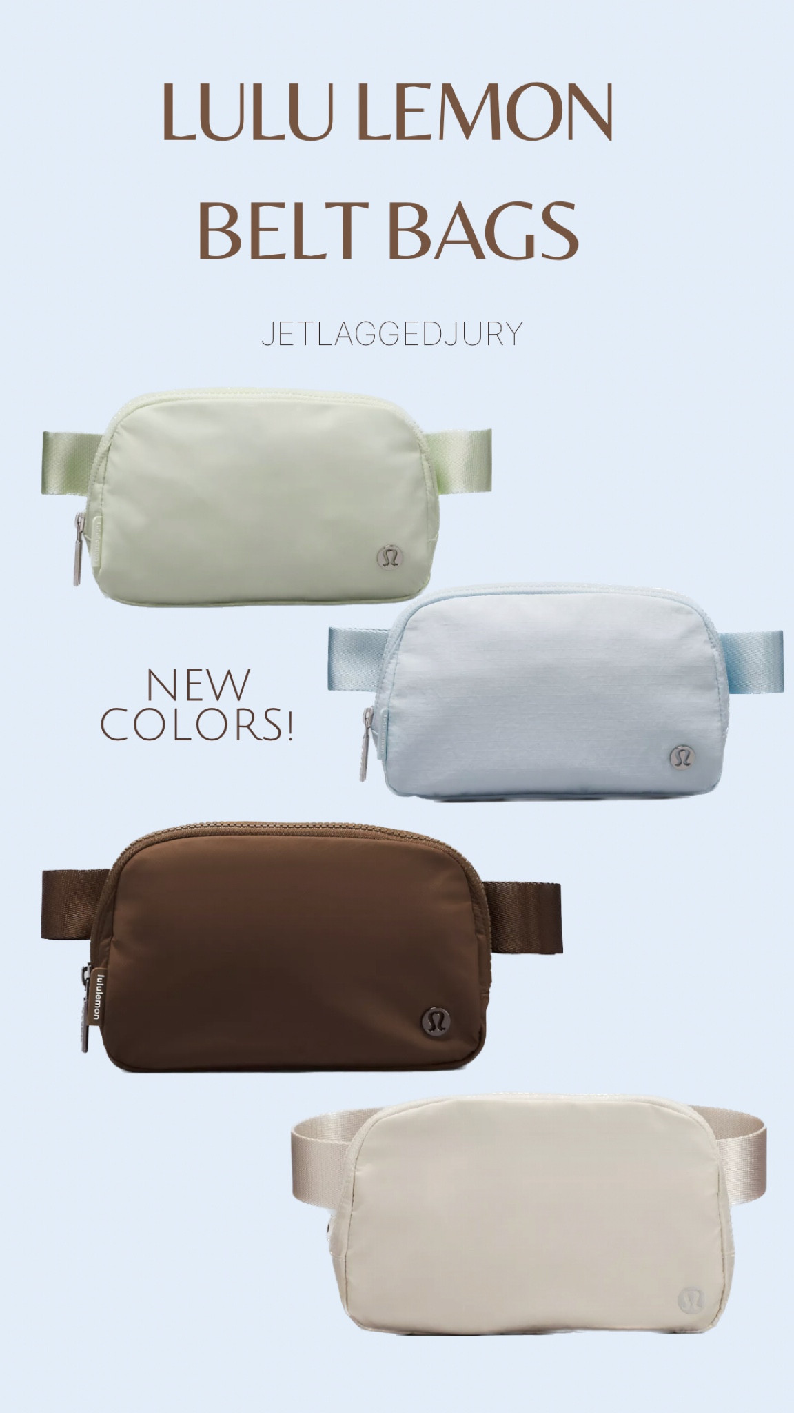 Lulu Lemon belt bags! 
— these spring colors are my fav I’ve linked a few others these would be good for travel bag or everyday wear 
Follow me @jetlaggedjury for more 🔗
| belt bags | concert outfit | travel outfit | 

#LTKtravel #LTKFestival #LTKGiftGuide