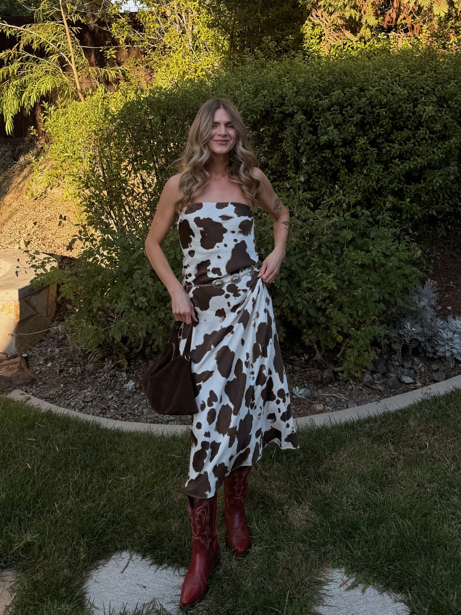 Cow print dress and red boots!

#LTKFindsUnder100 #LTKSeasonal #LTKHoliday