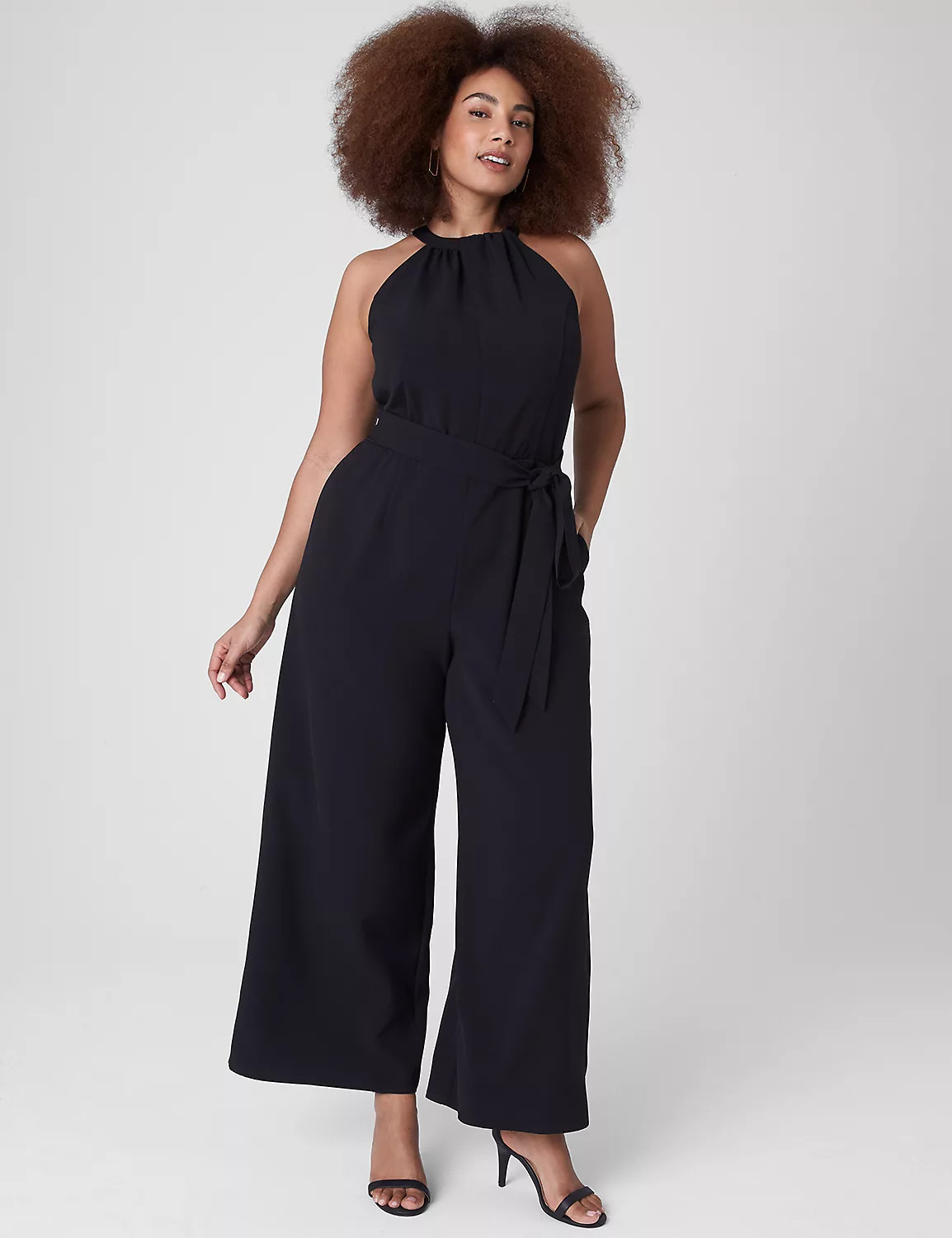 Twist-Neck Halter Jumpsuit | LaneBryant | Lane Bryant (US)