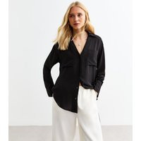 Women's Black Long Sleeve Shirt New Look | New Look (UK)
