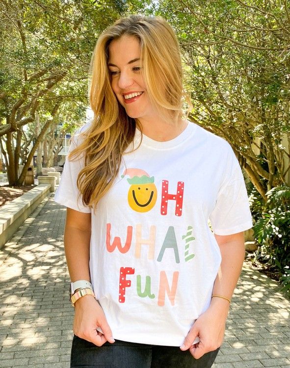 Oh What Fun Tee - White | Callie Danielle