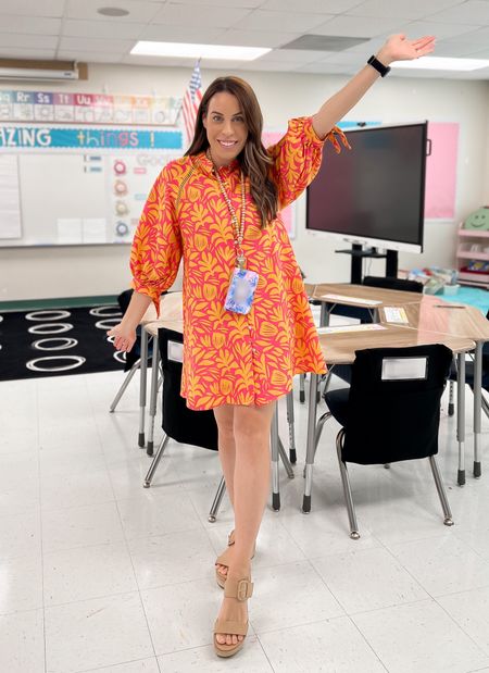 Cute & colorful teacher dress
Wearing a small! 

#LTKunder100 #LTKstyletip #LTKFind