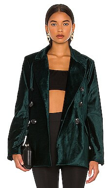 Free People Velvet Ashby Blazer in Jade from Revolve.com | Revolve Clothing (Global)