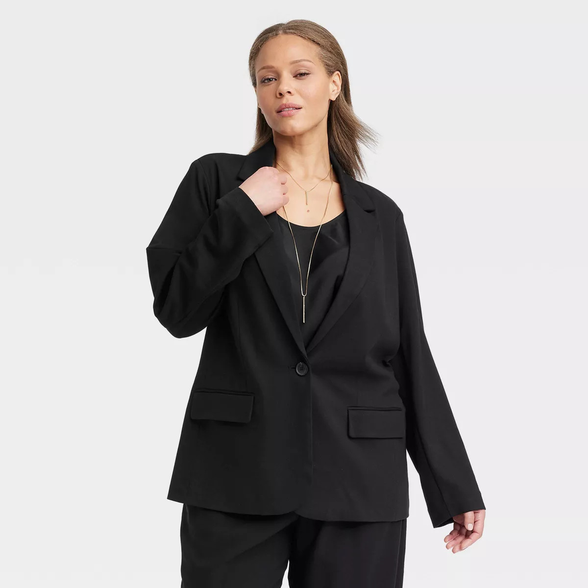 Women's Ponte Blazer - A New Day™ Blue 3X | Target