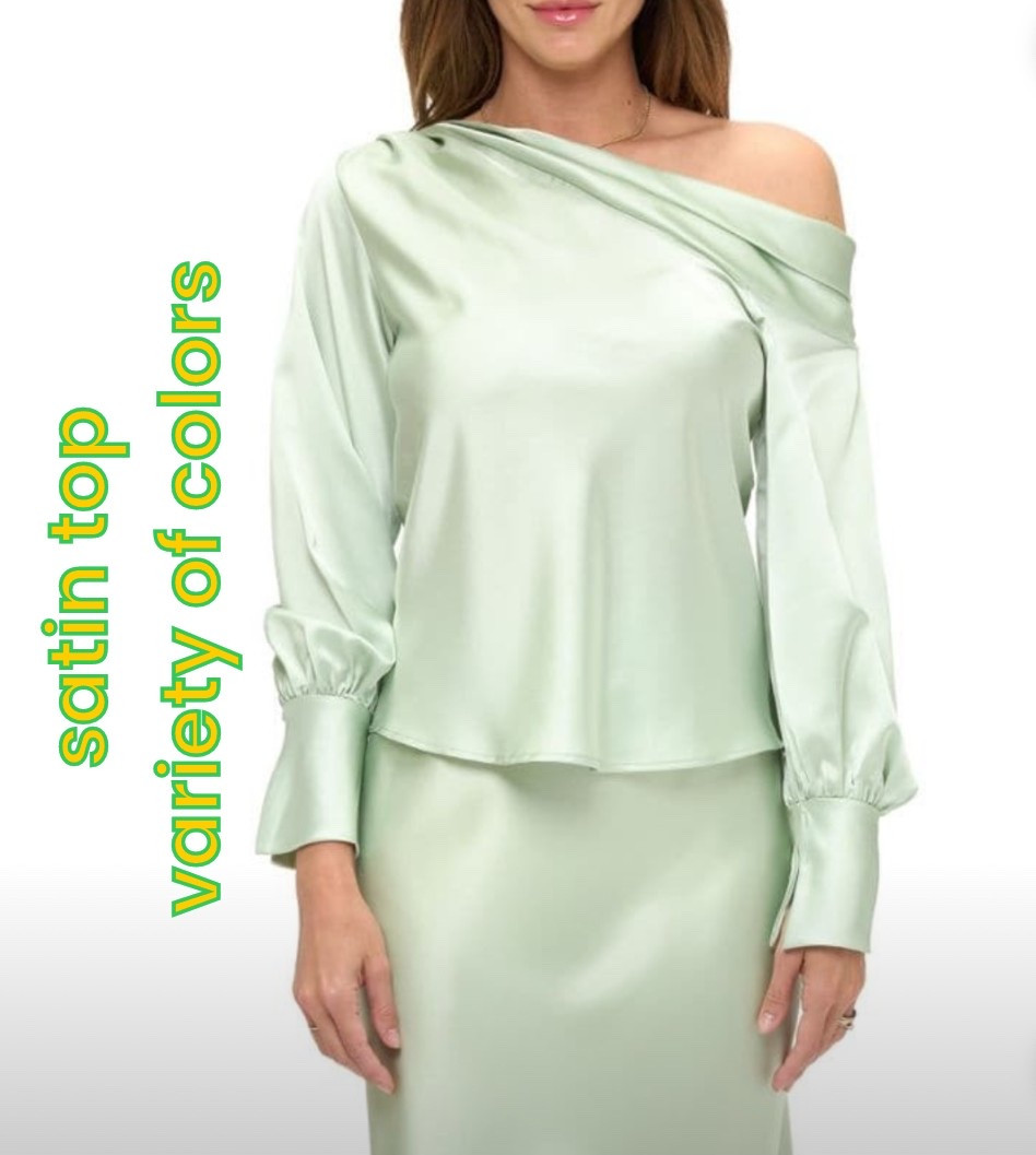 one shoulder blouse / satin long sleeve top / evening top / dressy top / holiday top 

#LTKootd #LTKgrwm #LTKFindsUnder100