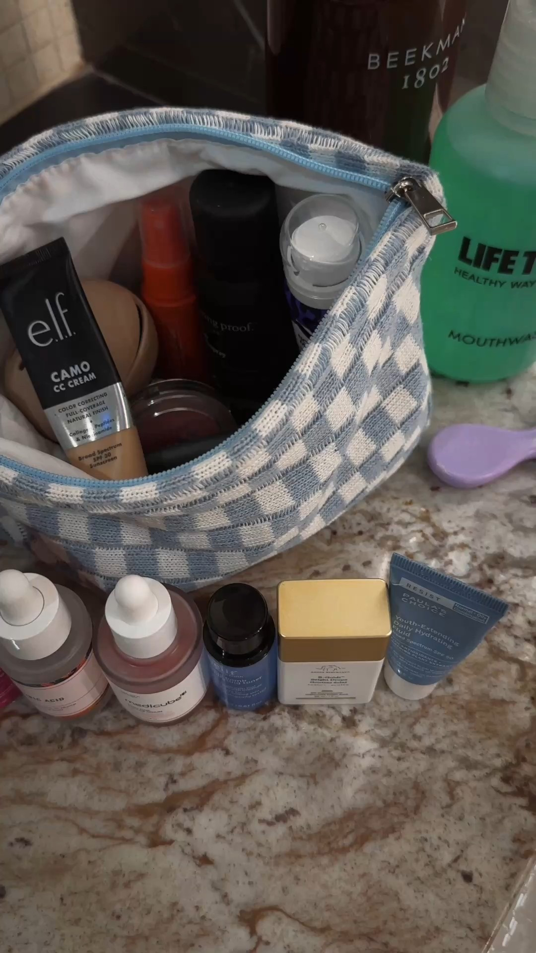 HOW TO GET READY AT THE GYM BEFORE WORK

This tiny bag fits in your work duffel and allows, you to do your skin care hair and make up without taking up tons of space. These products are my tried and true holy Grail when it comes to every day use.

Peptide serum, hyaluronic acid cc cream, travel SPF travel size makeup skincare hair products

#LTKActive #LTKBeauty