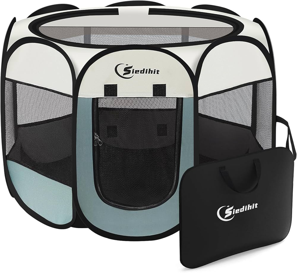 Siedihit Dog Cat Playpen, Puppy Pet Playpen Indoor for Small Dog Crate Tent Cage Outdoor, Portabl... | Amazon (US)
