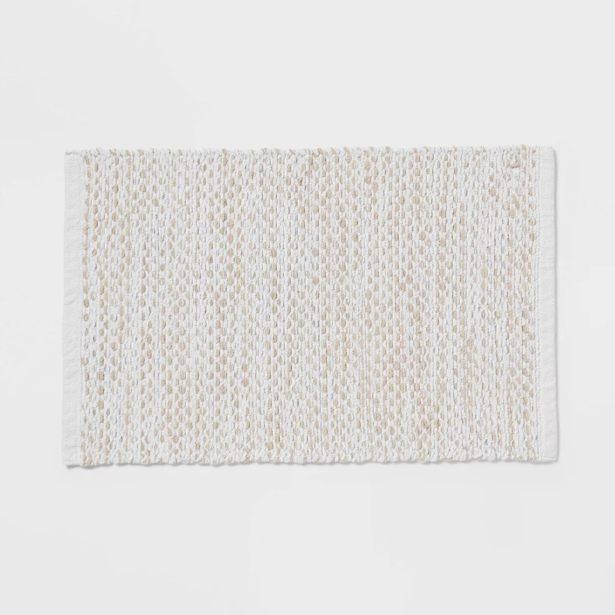 20"x30" Chenille Bath Rug Tan/White - Threshold™ | Target