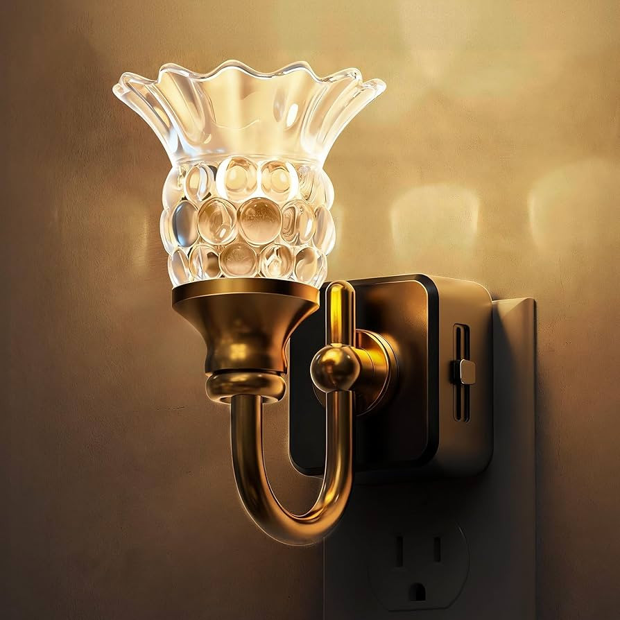 L LOHAS LED Night Lights Plug into Wall, 3000K Soft White LED Floral Night Light with Auto Sensor... | Amazon (US)