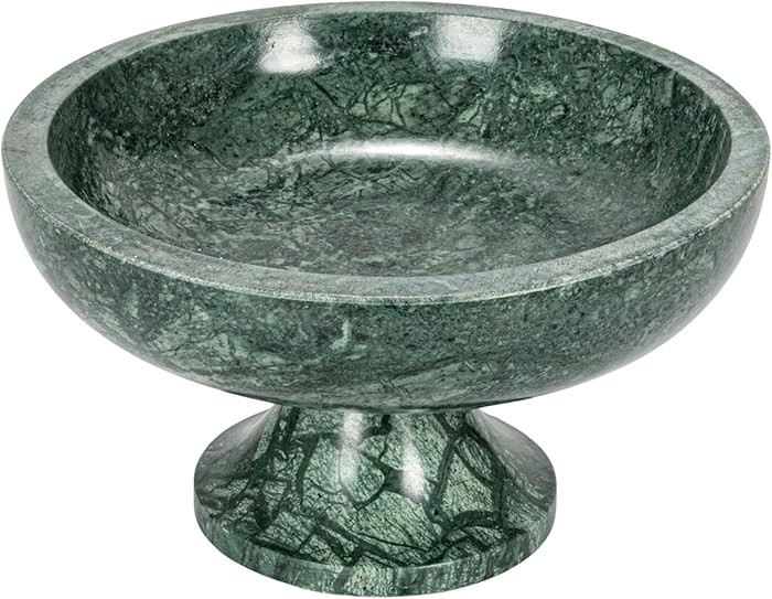 Bloomingville Marble Food Pedestal Bowl, Green | Amazon (US)
