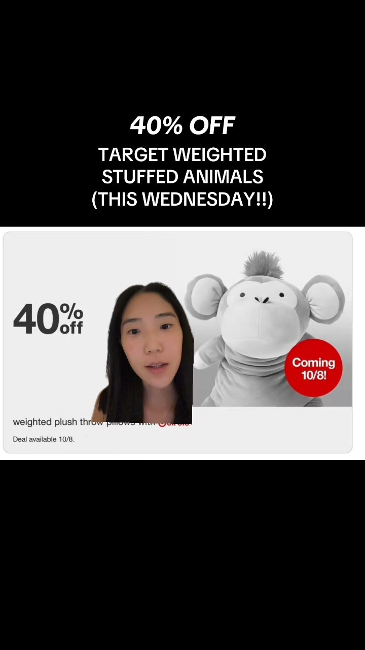 Target Circle Week deals!

✨40% off weighted stuffed animals (Wednesday 10/8)
✨BOGO Free hair accessories (Tuesday 10/7)
✨BOGO Free bath towels (Tuesday 10/7)
✨40% Champion (Tuesday 10/7)
✨40% off sweaters (Wednesday 10/8)
✨50% off Halloween decor & lighting (Friday 10/10)
✨40% off Craft toys & activity kits (Saturday 10/11)
✨BOGO Free Y-Weave storage items (Saturday 10/11)

#target #targetcircleweek #targetfinds #giftguide #stuffedanimal #christmas #halloween #home #kitchen #family #sale  

#LTKHome #LTKSaleAlert #LTKFamily