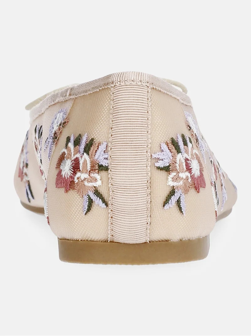 Scoop Women's Floral Mesh Ballet Flats | Walmart (US)