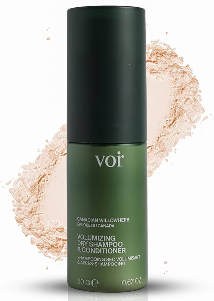 Voir Haircare Volumizing Dry Shampoo & Conditioner for Women, Organic Dry Shampoo Powder with Willowherb, Green Tea Extract & Glacial Clay, Oil-Absorbing, Scalp-Soothing, Travel Size, 0.67 oz | Amazon (CA)
