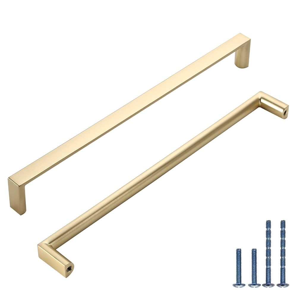 10 Pack 8-13/16 Inch(224mm) Kitchen Cabinet Handles Brushed Gold Cabinet Pulls Kitchen Cabinet Ha... | Amazon (US)