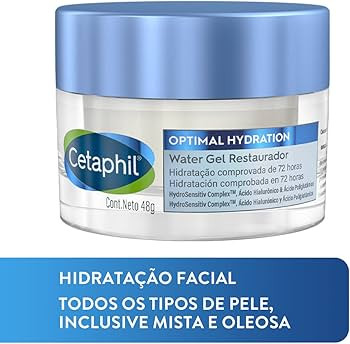 Cetaphil Water Gel Hidratante Com Ácido Hialurônico Cetaphil Optimal Hydration | Amazon (BR)