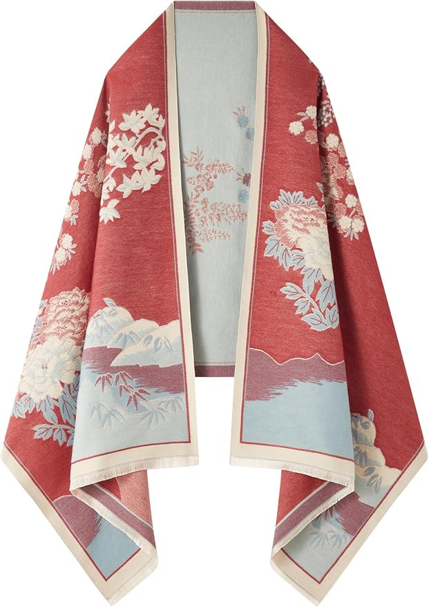 Women's Reversible Pashmina Shawl Wrap for Women Big Scarf Holiday Gifts | Amazon (US)