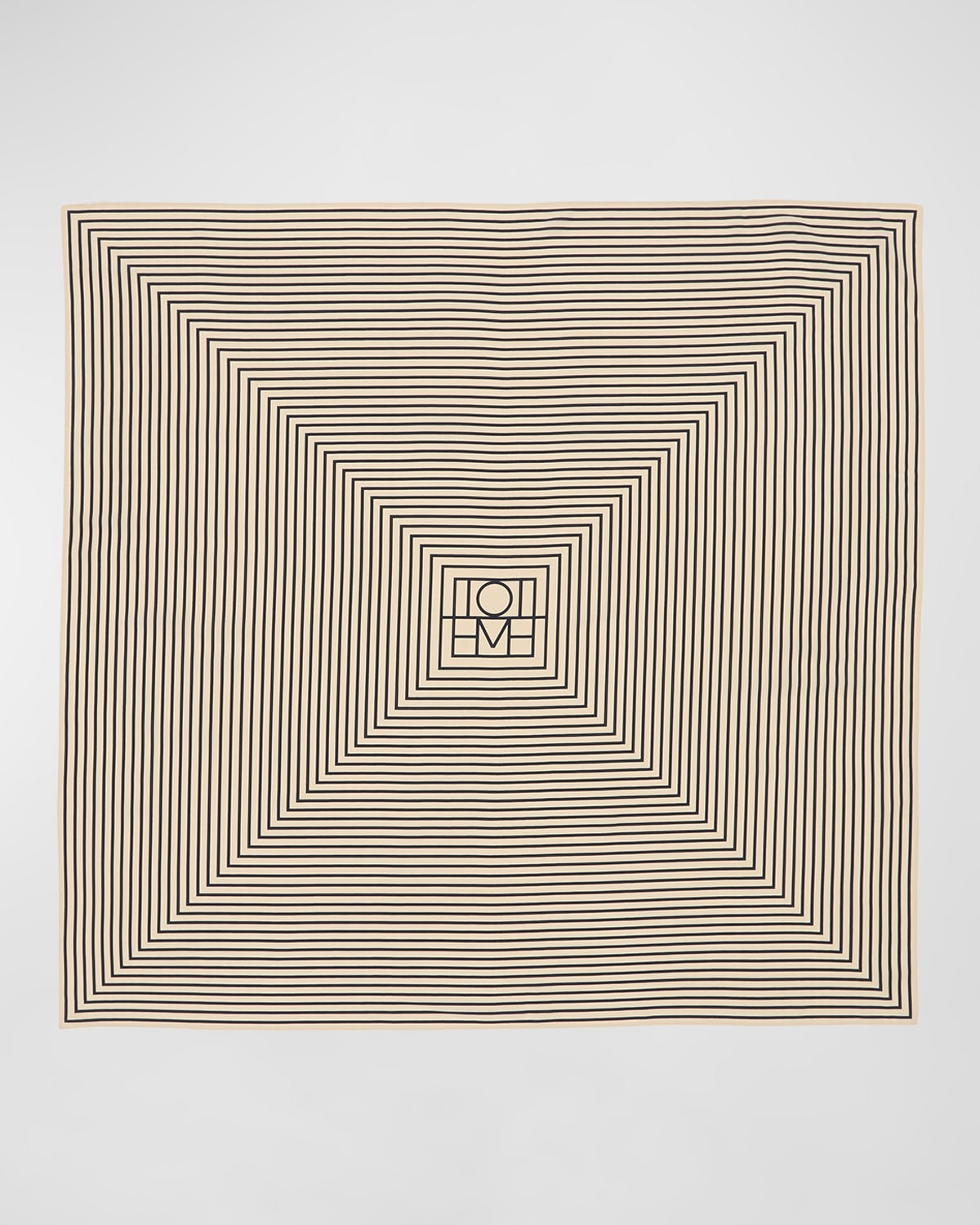 Centered Monogram Cotton-Silk Scarf | Neiman Marcus