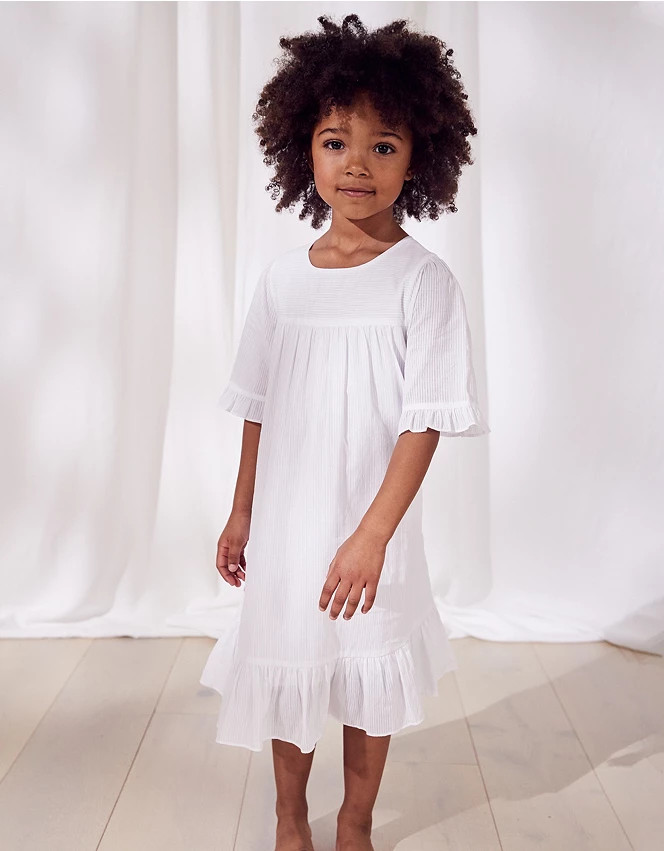Frill-Hem Nightdress (1-12yrs) | The White Company (UK)