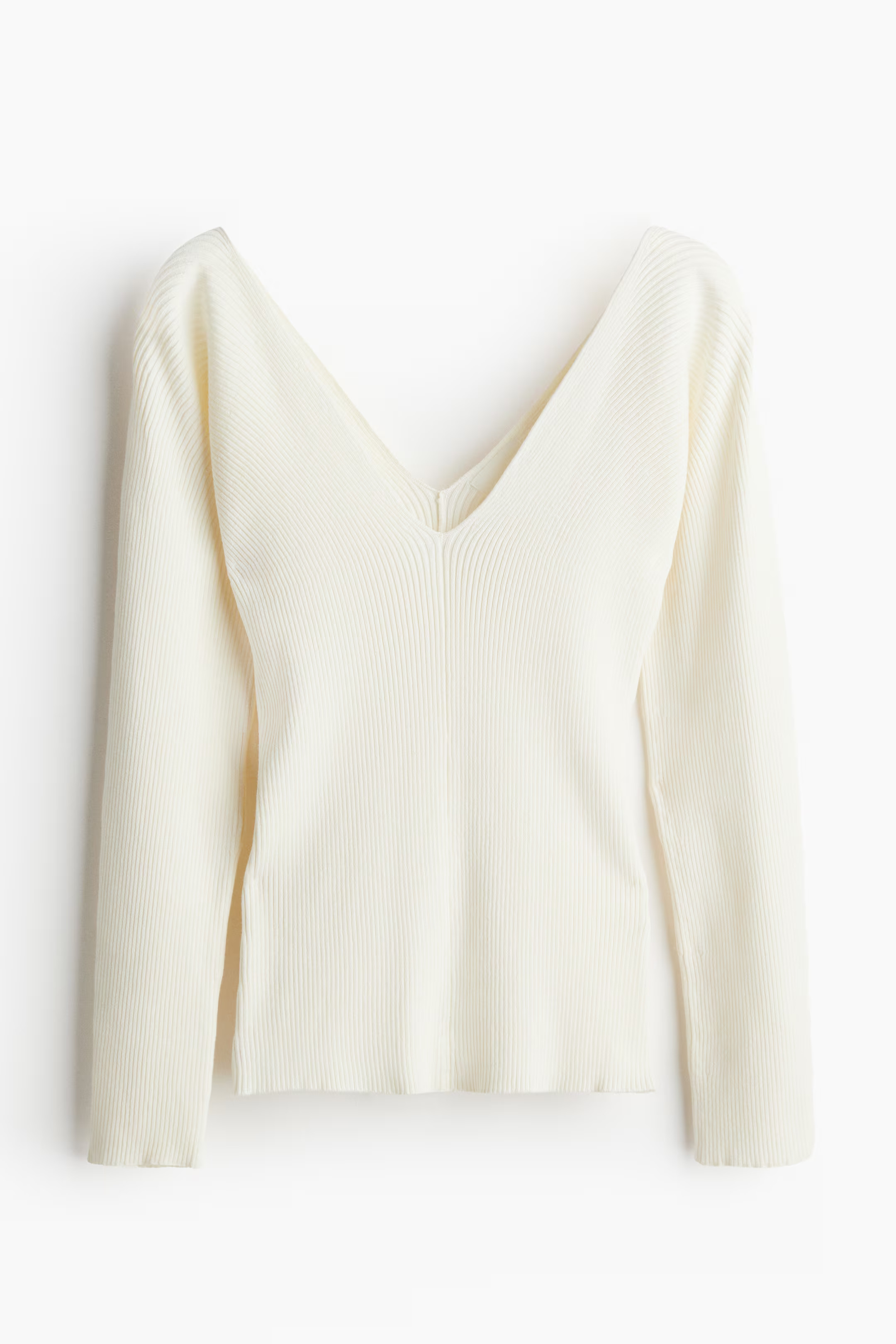 Rib-Knit V-neck Top | H&M (US + CA)