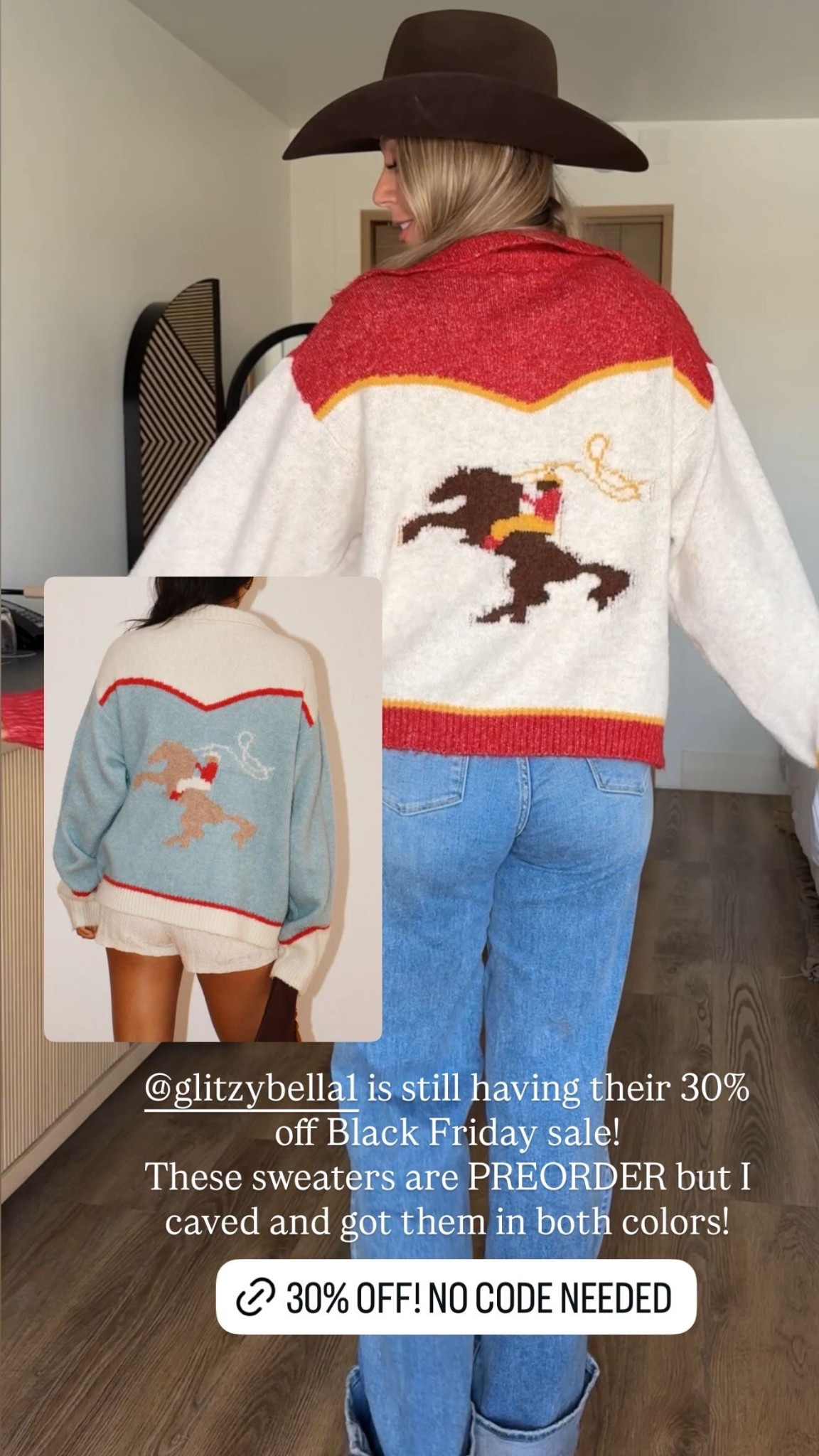 Cutest cowboy sweaters under $60! 

#LTKCyberWeek #LTKFindsUnder100 #LTKGiftGuide