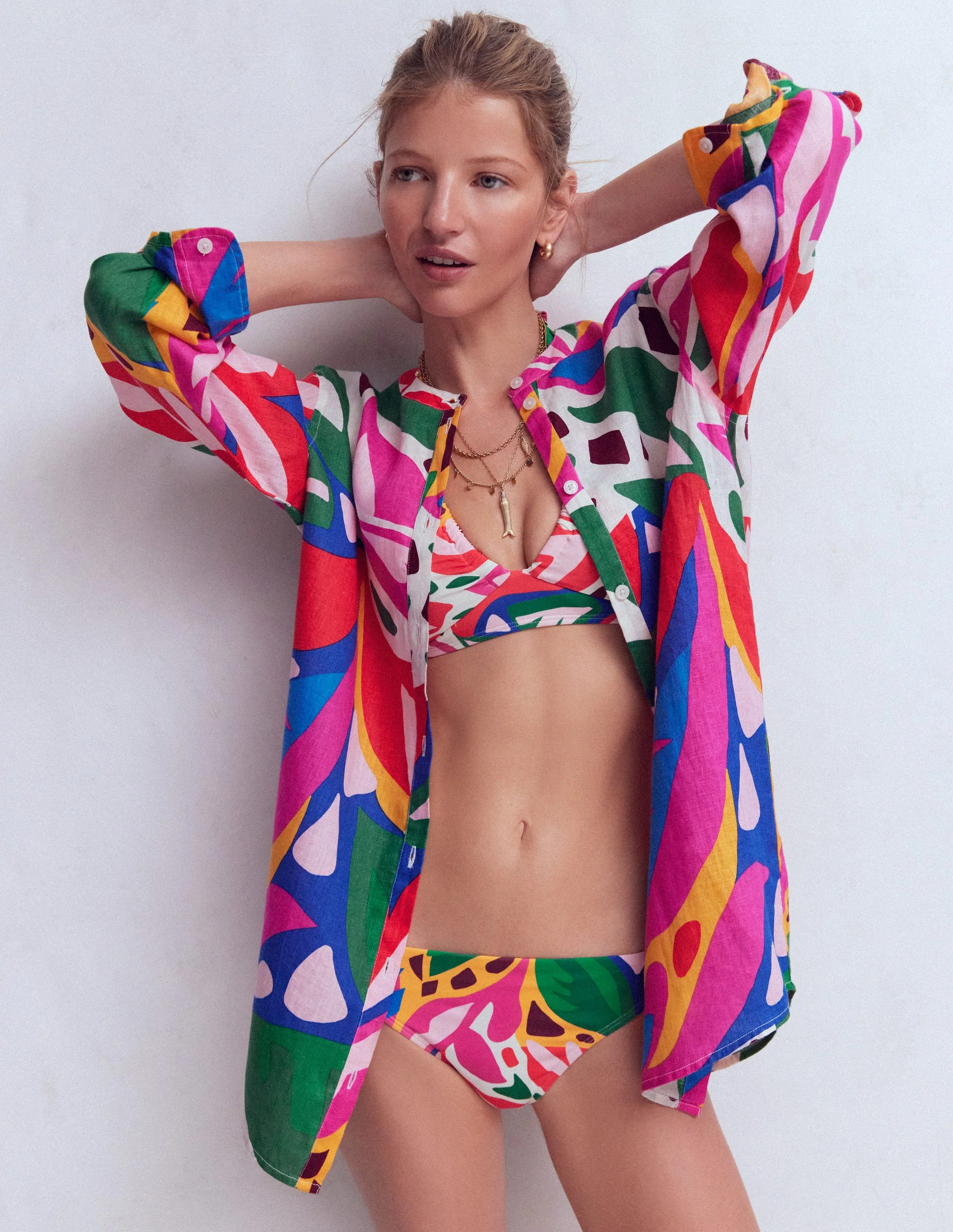 Classic Bikini Bottoms-Multi, Leafy Cascade | Boden (US)