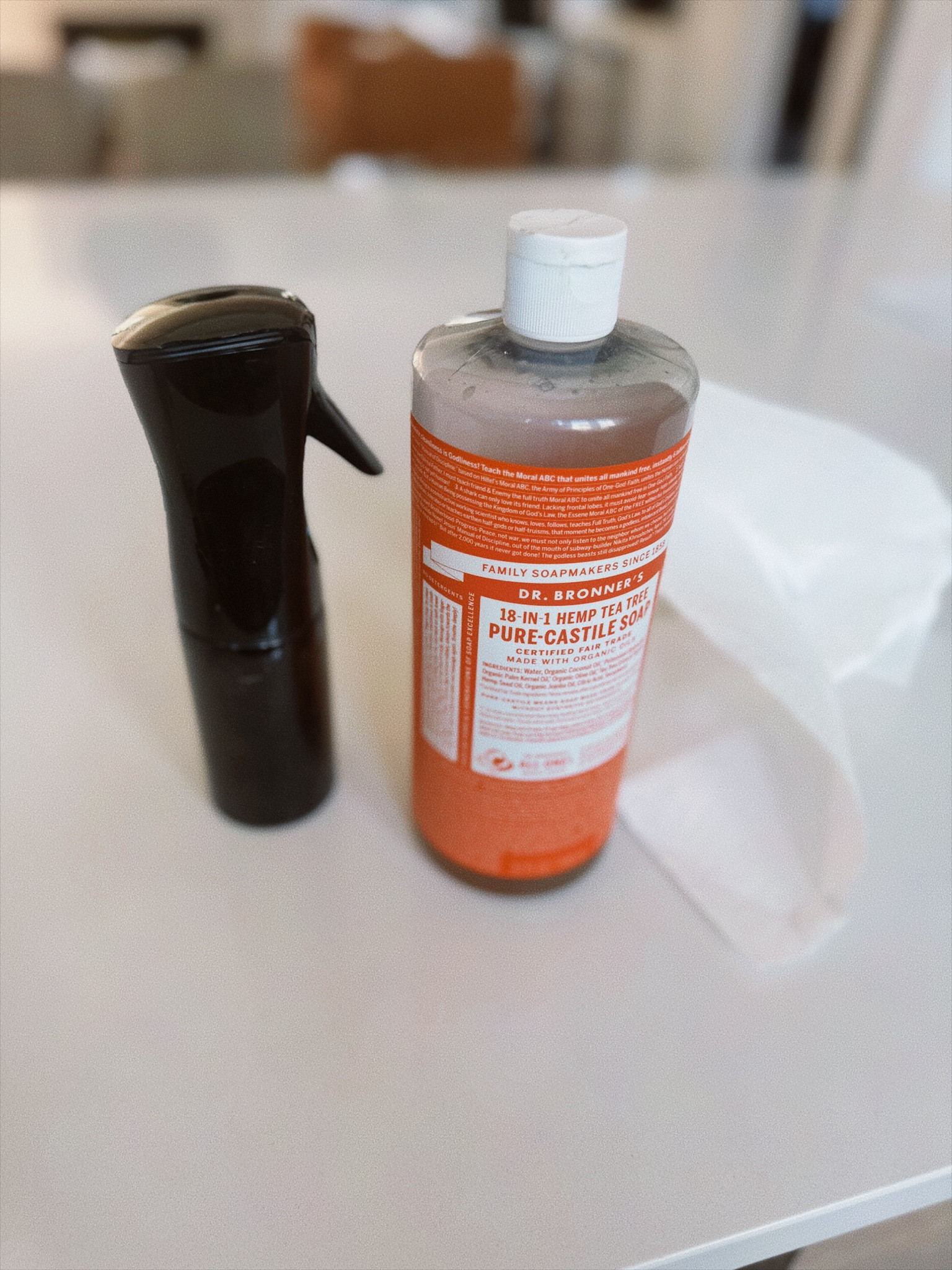 My homemade house cleaner. I love using the tea tree because it’s anti-microbial 🤓 I just add like 4 drops into hot water in the bottle 

#LTKfamily #LTKhome