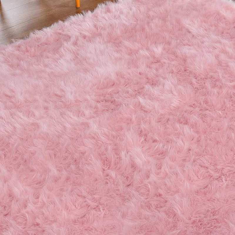 Divion Faux Sheepskin Solid Color Rug | Wayfair North America