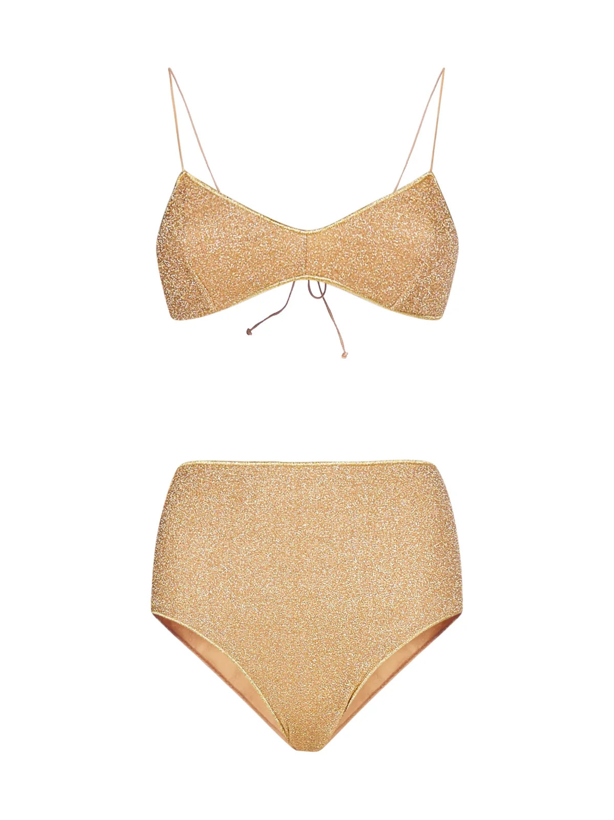 Oséree Lurex High-Rise Bikini | Cettire Global