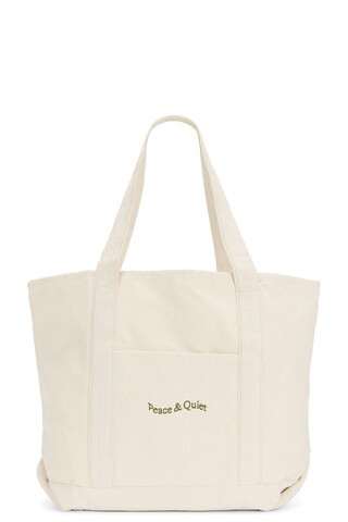 Museum of Peace and Quiet Wordmark Boat Tote in Bone from Revolve.com | Revolve Clothing (Global)