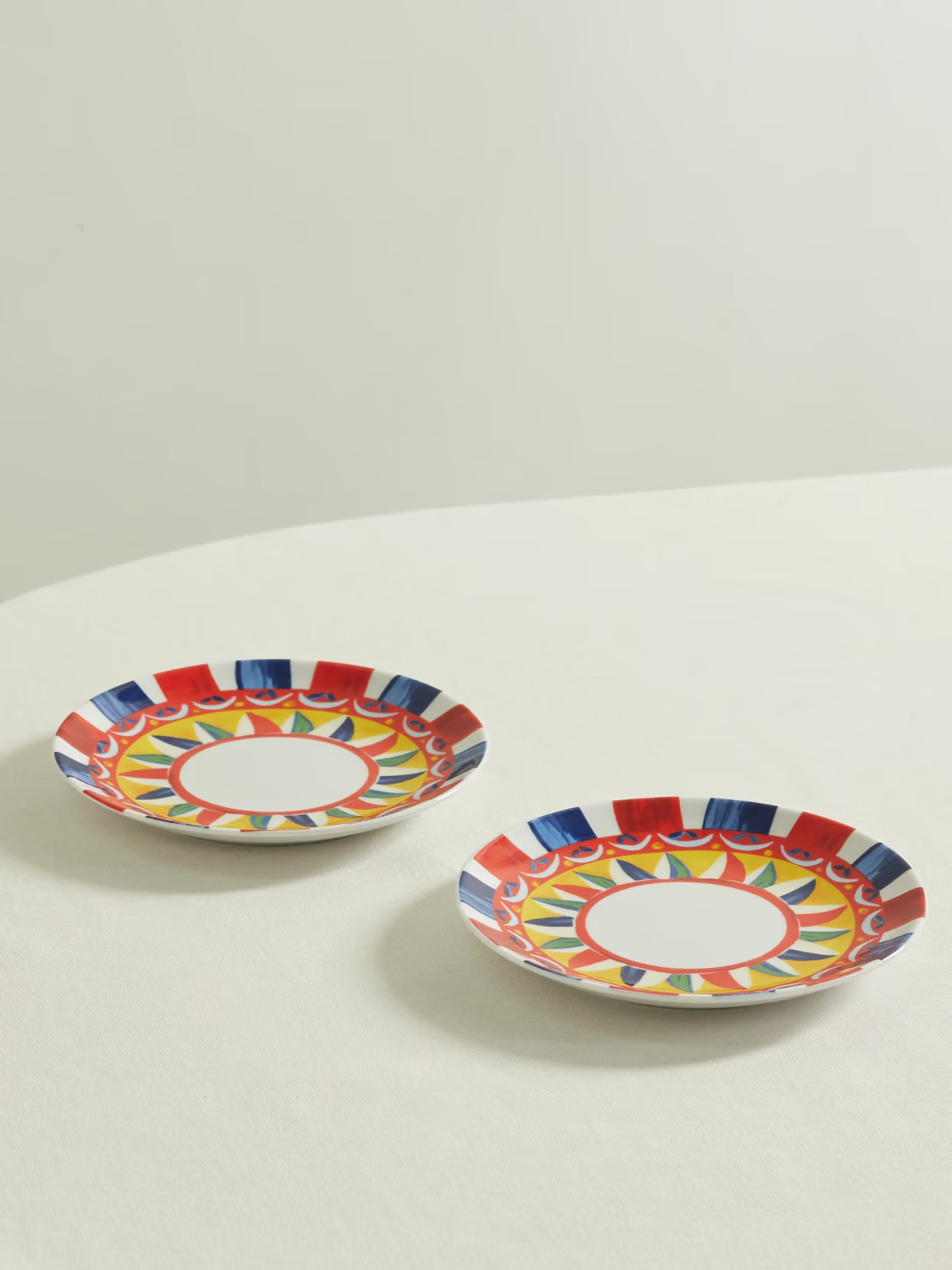 Dolce & Gabbana - Set Of Two Printed Porcelain Dessert Plates - Multi | NET-A-PORTER (US)