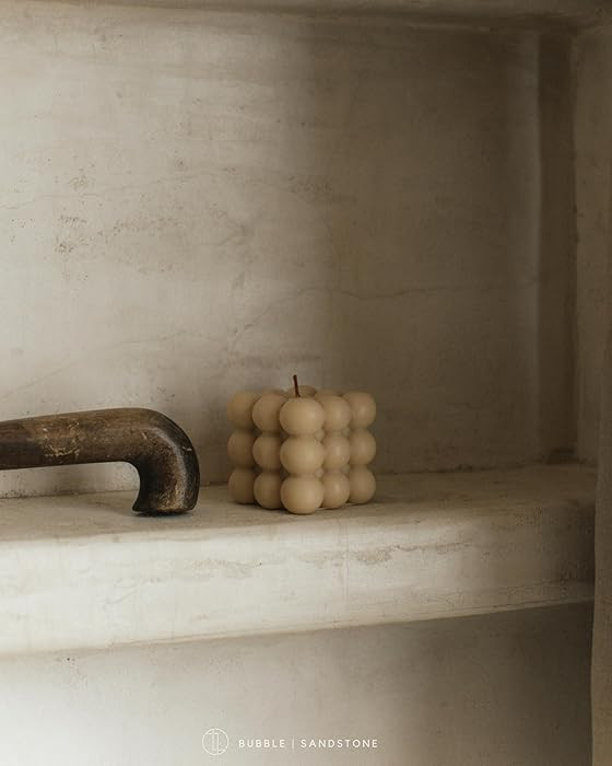 LAWA Bubble Candle - Cube Soy Wax Geometric Elegant Aesthetic Candle Housewarming Gift Home Decor... | Amazon (US)