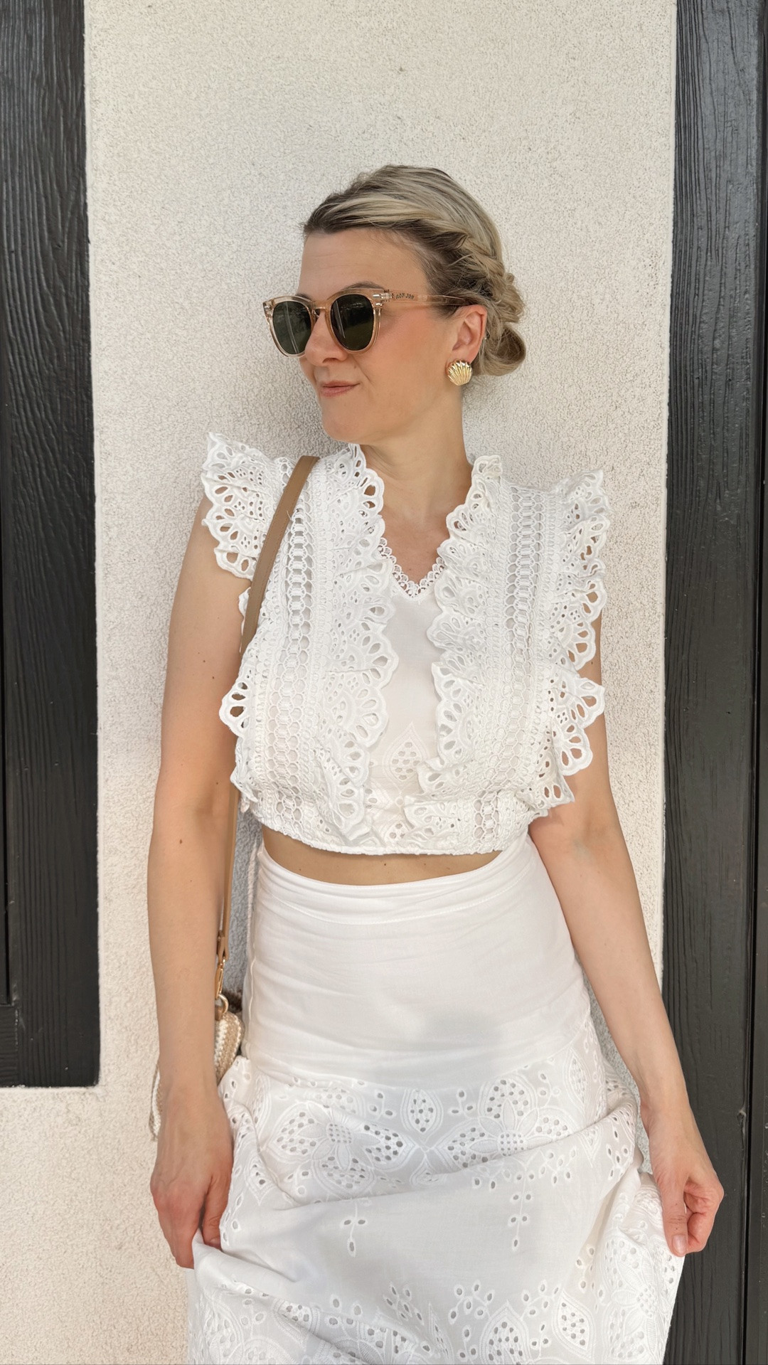 The cutest white eyelet set for summer 🤍✨ 
Lightweight, feminine, and so easy to dress up or down. Perfect for vacations, brunch dates, bridal events, or any sunny-day plans. ☀️

#LTKootd #LTKTravel #LTKWorkwear