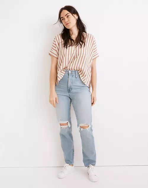 The Curvy Perfect Vintage Jean in Danby Wash: Ripped Edition | Madewell