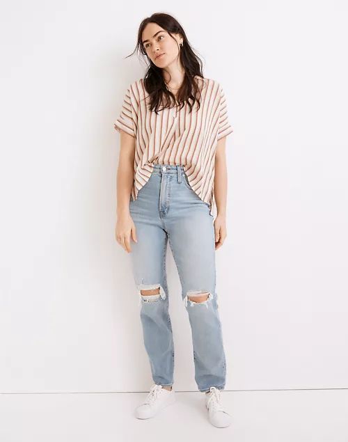 The Curvy Perfect Vintage Jean in Danby Wash: Ripped Edition | Madewell