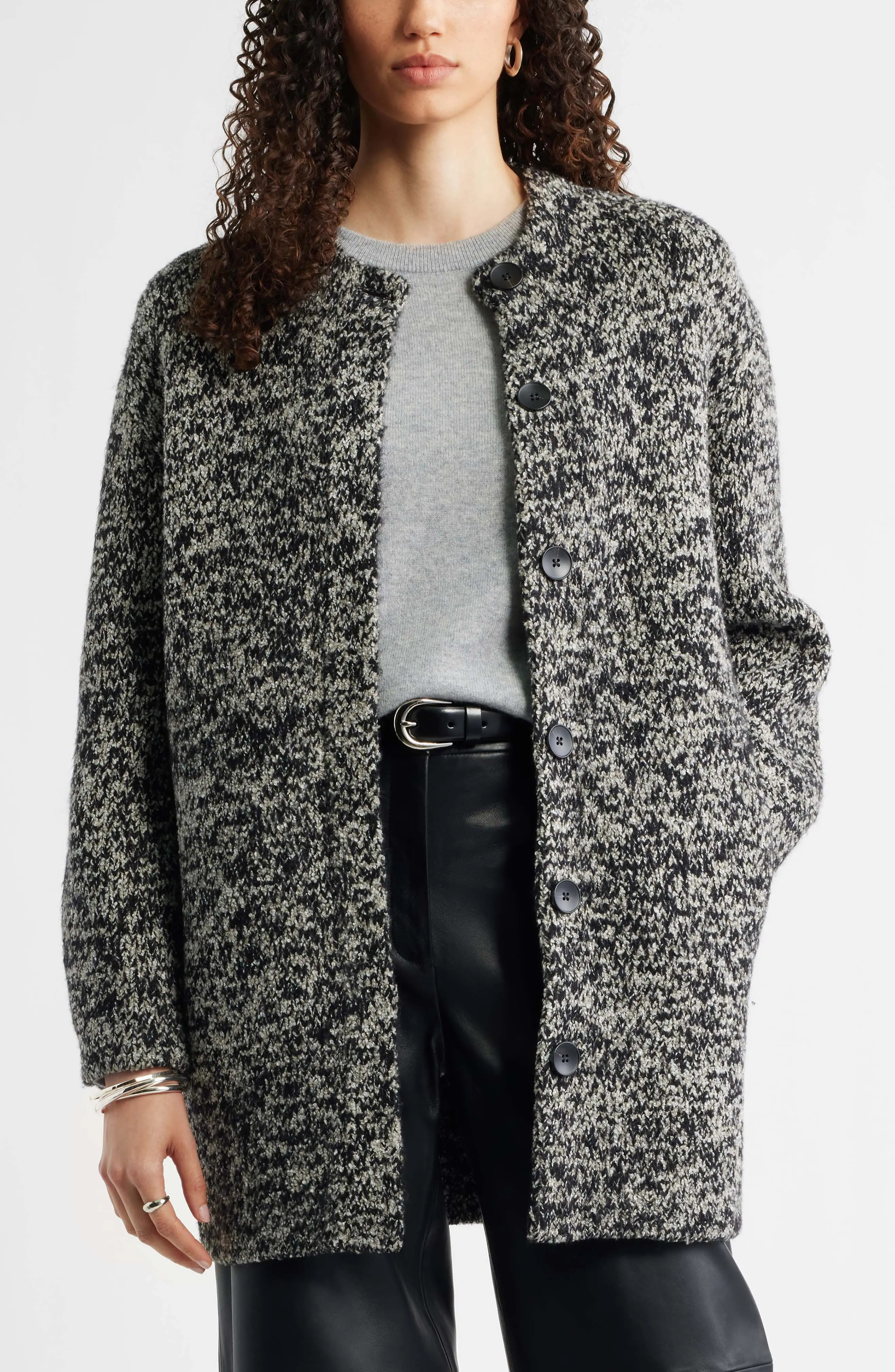 Marled Boucl\u00e9 Sweater Coat (Women) | Nordstrom | Nordstrom