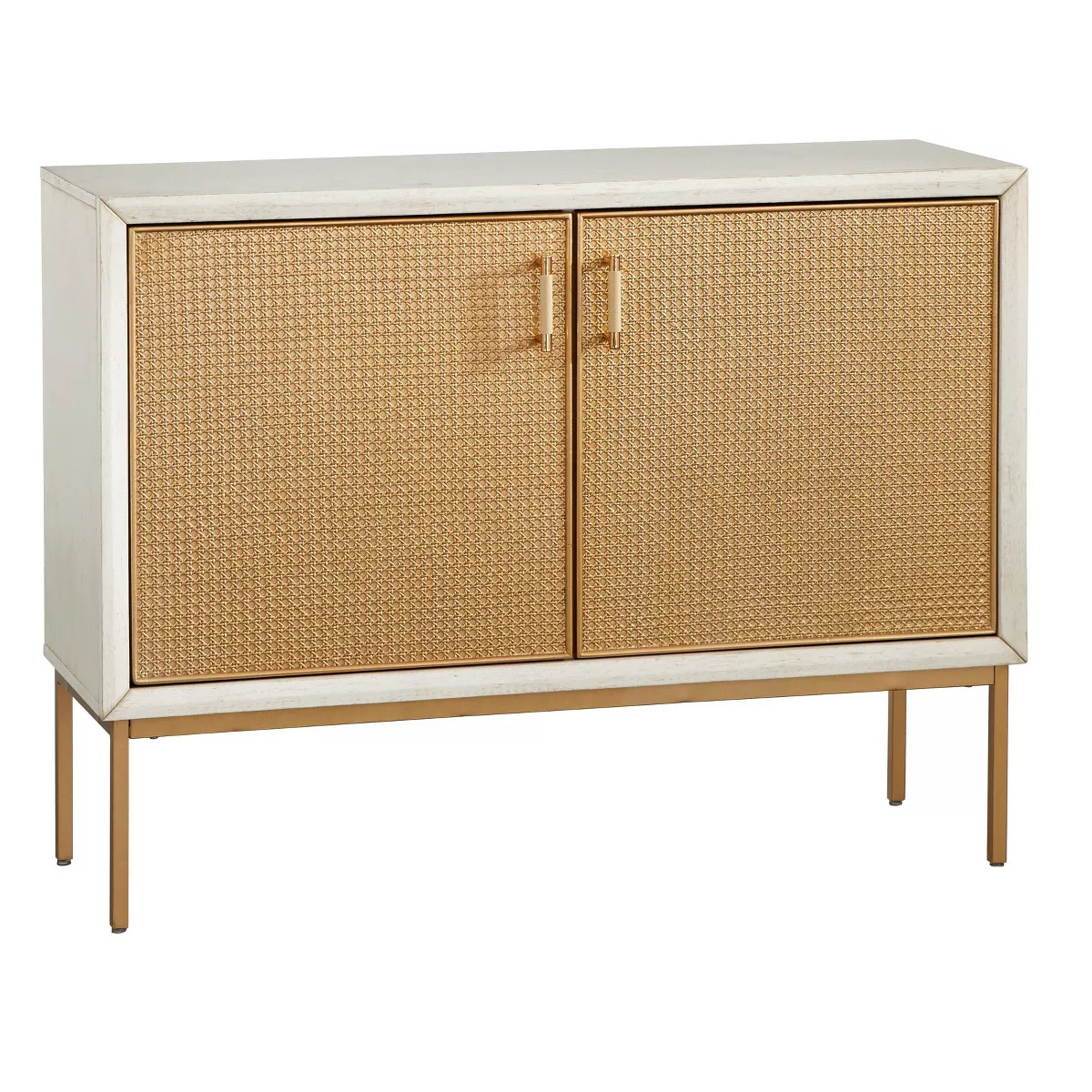 Lati Rattan Door Buffet Antique White/Natural - Buylateral | Target