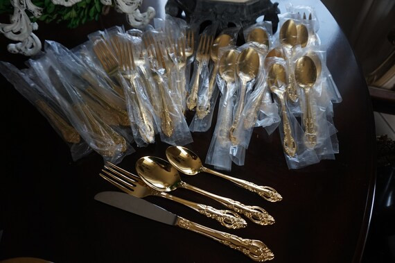 Vintage Gold Plated Korea Granada 45 Piece Flatware Set | Etsy | Etsy (US)