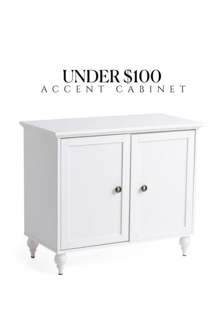 Great price for this 2 door accent cabinet! Would look great with some different knobs ✨ white cabinet white furniture 

#LTKsalealert #LTKhome #LTKfindsunder100