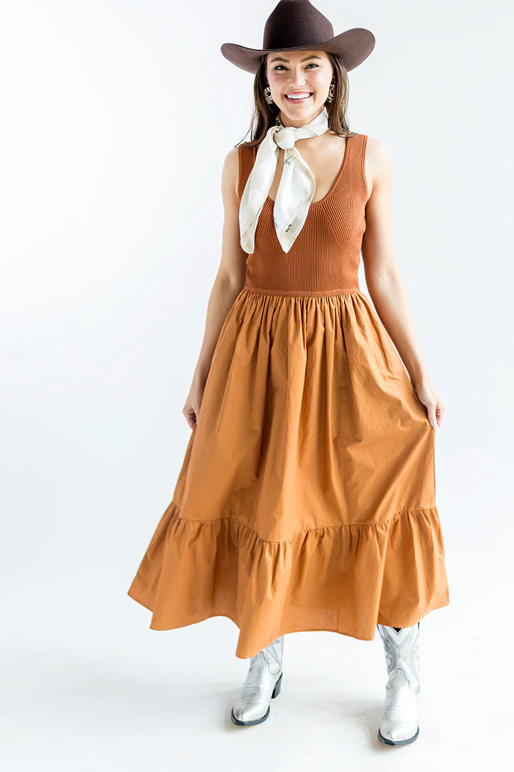 Rust Midi Dress | Flea Style