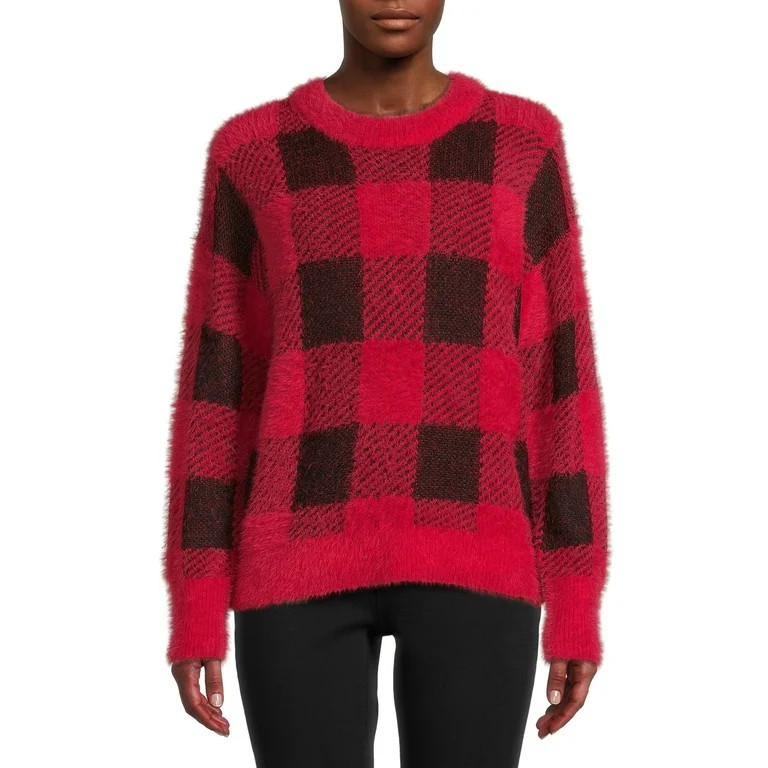 Time and Tru Women's Eyelash Patterned Pullover | Walmart (US)