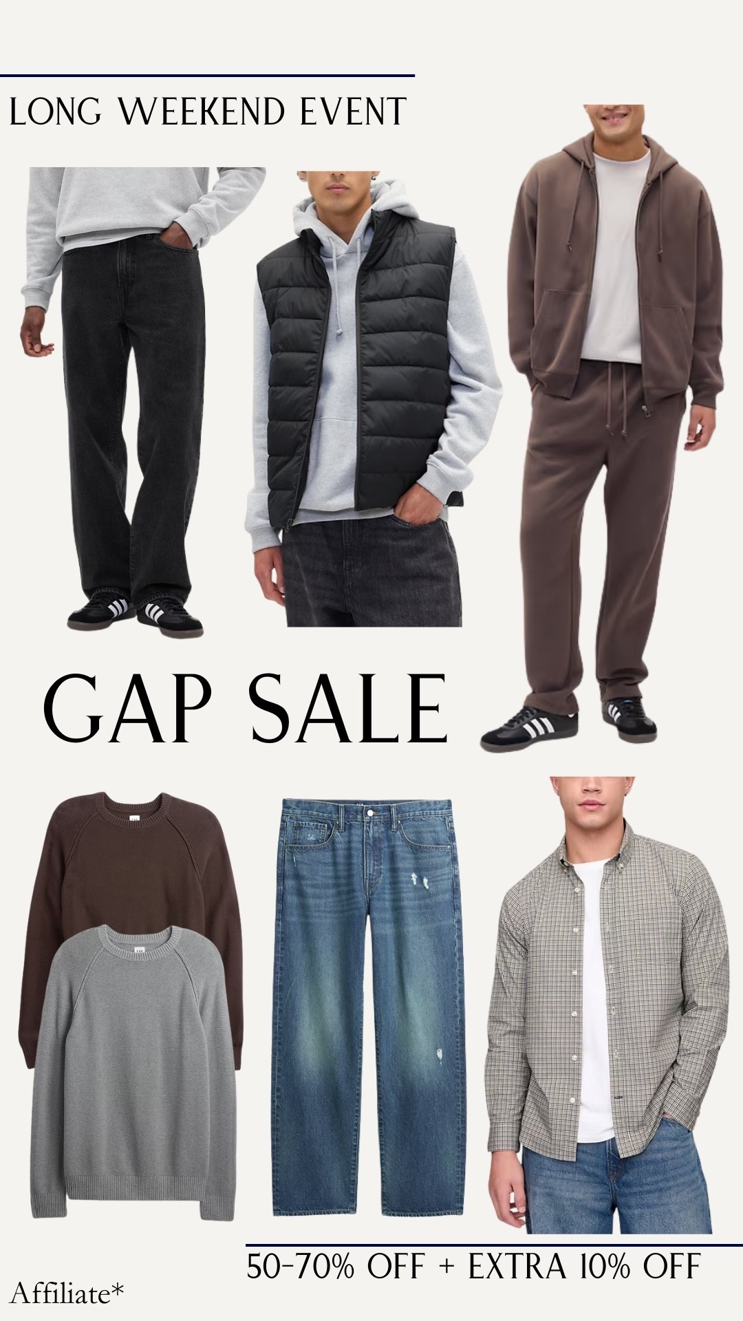The Long Weekend Event: 50-70% off + extra 10% off

#LTKfall

#LTKSaleAlert #LTKSeasonal #LTKMens