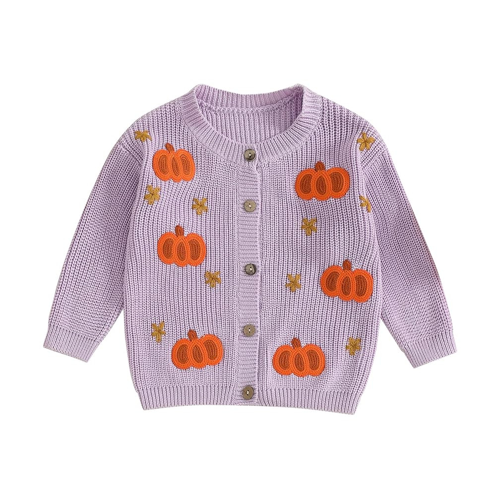 PanLidapan Baby Girl Halloween Sweater Toddler Pumpkin Cardigan Long Sleeve Button Down Cartoon K... | Amazon (UK)