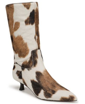 Sam Edelman Women's Ramona Pointed Toe Mid Calf Boots - Spiced Pecan Haircalf | Macy's