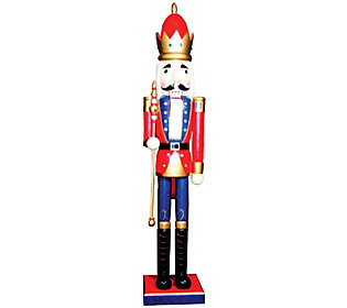 60-1/2"" Red King Nutcracker by Santa's Workshop | QVC