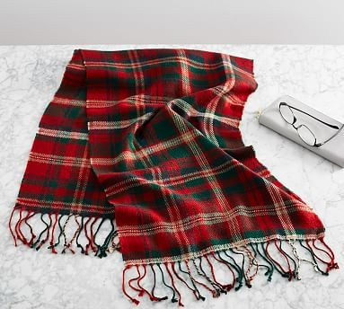 Lynbrook Plaid Scarf Pouch, Red Multi | Pottery Barn (US)