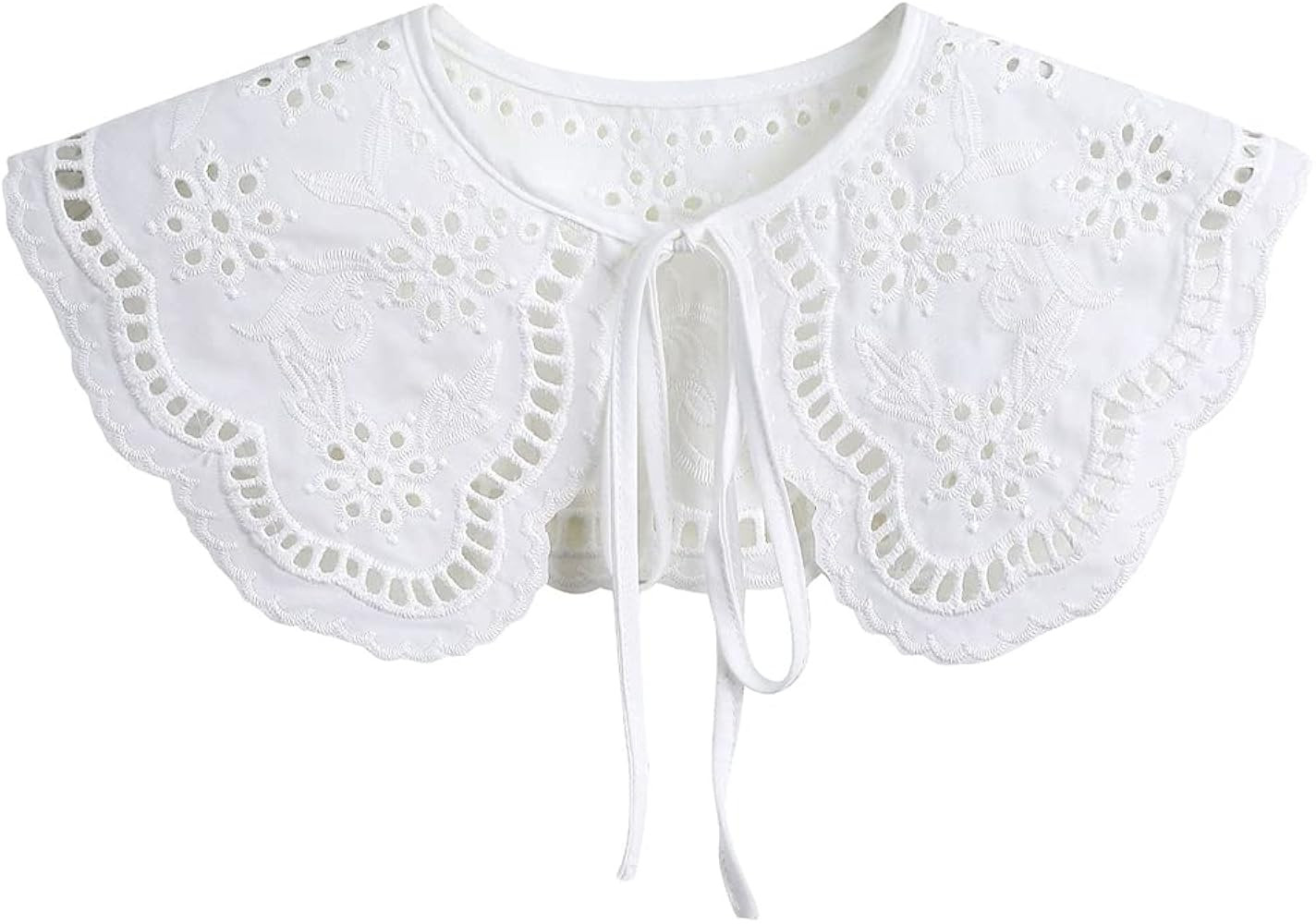 Elegtiskas Women’s Dechable False Collar Neck Ruff Mini Lace Cape Dickey Collar | Amazon (US)