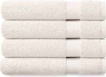 Delara Organic Cotton Luxuriously Plush Bath Towel Pack of 4 | GOTS & OEKO-TEX Certified | Premiu... | Amazon (US)