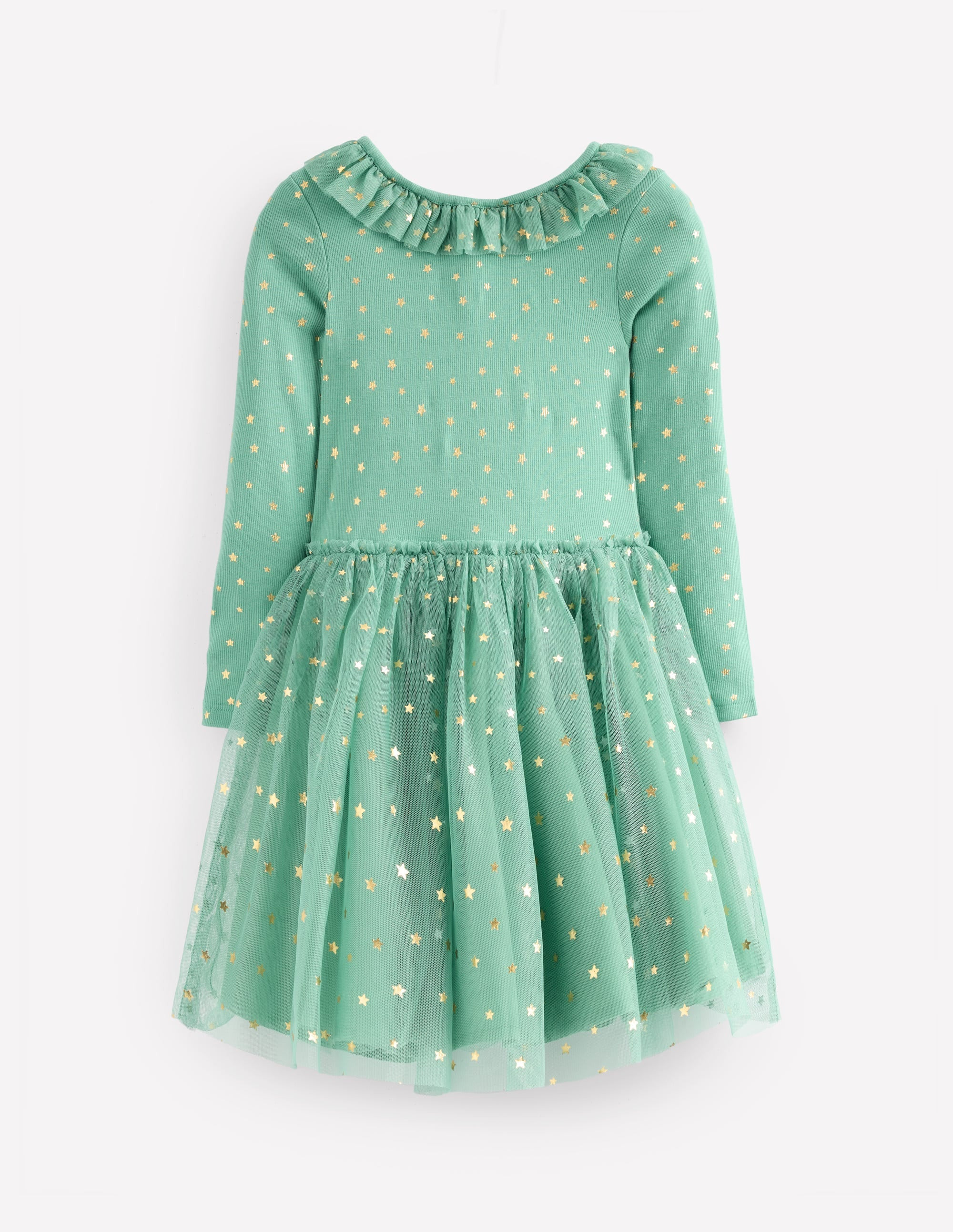 Rose Twirly Tulle Dress-Eucalyptus Gold Stars | Boden (US)