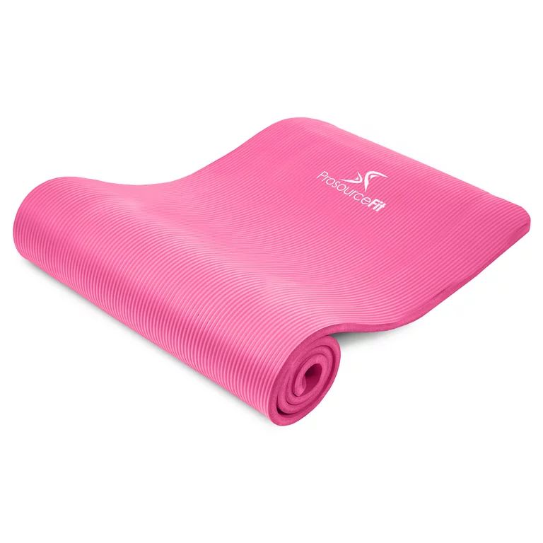 Extra Thick Yoga and Pilates Mat 1/2 in, Pink | Walmart (US)