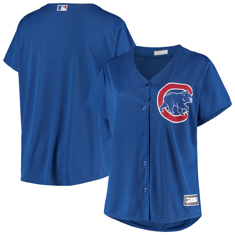 Women's Chicago Cubs Royal Plus Size Sanitized Replica Team Jersey | MLB Shop